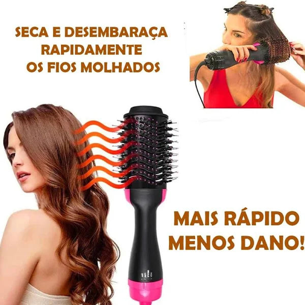 Pente De Air Quente Para Enrolar E Alisar Cabelo 3 Em 1 220v BYSLizar y Alisar