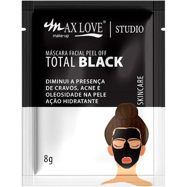 Max Love Máscara Facial Peel Off Total Black 8g