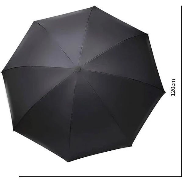 Guarda Chuva Dobrável Grande Cabo Reforçado Preto C/case - L&q